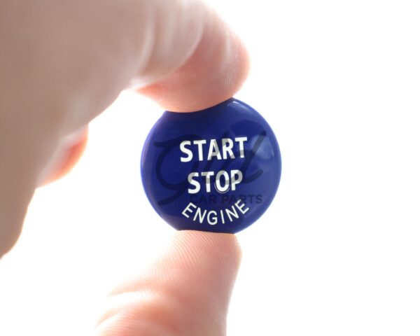Botão Start Stop Azul Brilhante BMW Série 1/3/5/X1 X3 X6 E82 E87 E90 E91 2004-2015 - Image 2