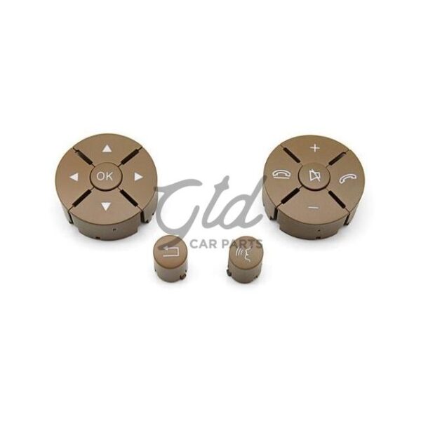 Botões Volante Amarelos Mercedes-Benz Classe C E GLK W204 W212 W207 X204 2007-2013