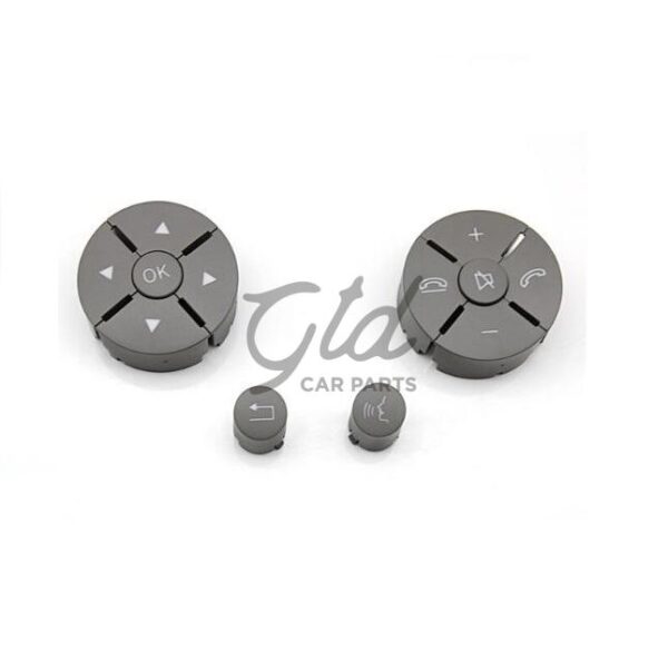 Botões Volante Cinza Mercedes-Benz Classe C E GLK W204 W212 W207 X204 2007-2013