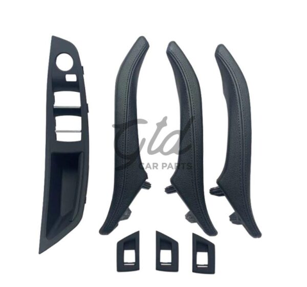 Conjunto de Puxadores Pretos BMW Série 5 F10 F11 F18 2010-2017 S/ Esp. Rebatível