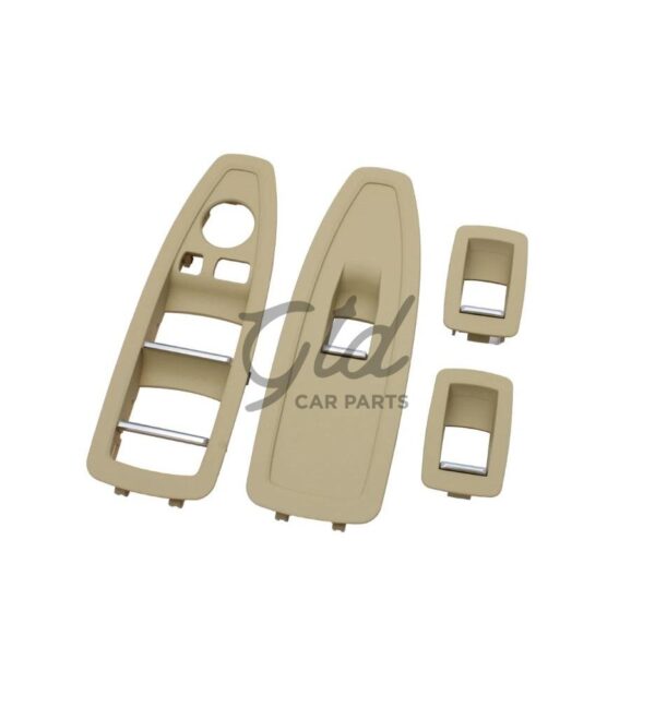 Conjunto de 4 Molduras Vidros Bege BMW Série 1/3/4 F20 F30 F36 C/ Esp. Rebatíveis