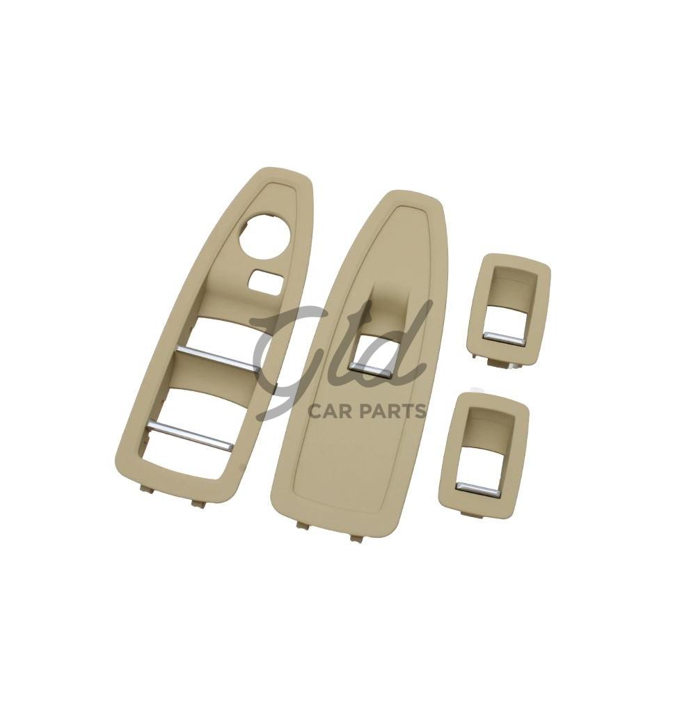 Conjunto de 4 Molduras Vidros Bege BMW Série 1/3/4 F20 F30 F36 S/ Esp. Rebatíveis