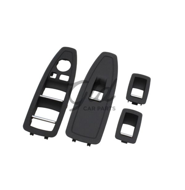 Conjunto de 4 Molduras Vidros Preto BMW Série 1/3/4 F20 F30 F36 C/ Esp. Rebatíveis