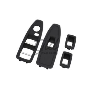 Conjunto de 4 Molduras Vidros Preto BMW Série 1/3/4 F20 F30 F36 S/ Esp. Rebatíveis