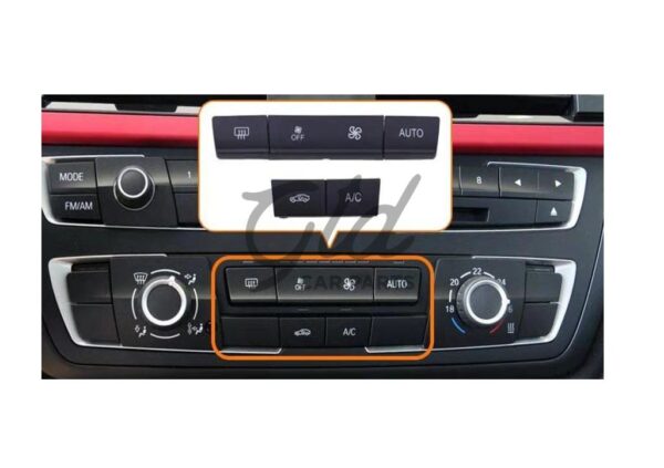 Conjunto de 5 Botões Módulo AC Manual BMW Série 1 2 3 4 F20 F30 F33
