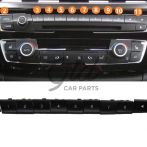 Conjunto de 12 Botões Módulo Rádio BMW Série 1/2/3/4 F20 F30 F33 2011-2017