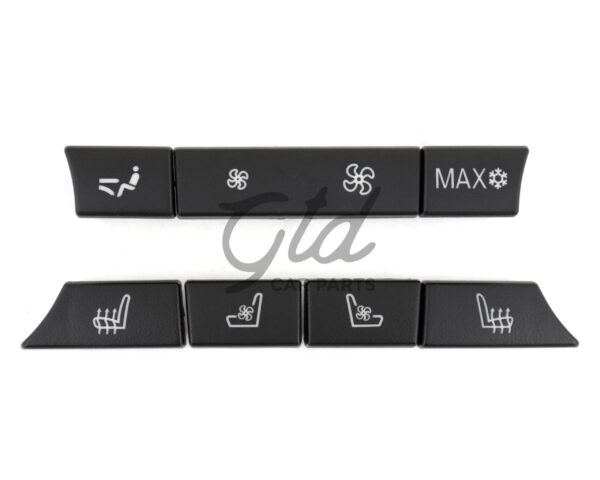 Conjunto de 7 Botões Módulo Ar Condicionado Traseiro BMW Série 5/6/7 F10 F11 F01 F02 F06 Versão 1