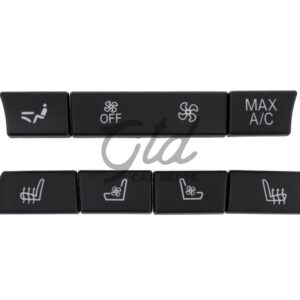 Conjunto de 7 Botões Módulo Ar Condicionado Traseiro BMW Série 5/6/7 F10 F11 F01 F02 F06 Versão 2