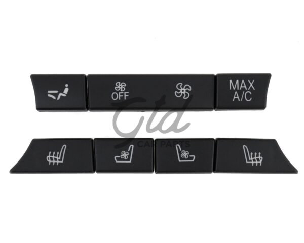 Conjunto de 7 Botões Módulo Ar Condicionado Traseiro BMW Série 5/6/7 F10 F11 F01 F02 F06 Versão 2