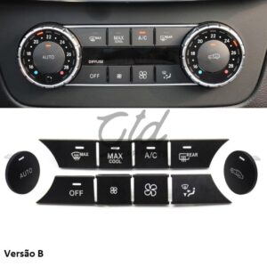 Conjunto de 10 Botões Módulo Ar Condicionado Mercedes-Benz Classe C W204 GLK 2007-2012 Versão B