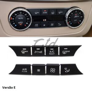 Conjunto de 8 Botões Módulo Ar Condicionado Mercedes-Benz ML GL GLS W166 W292 2012-2019 Versão E