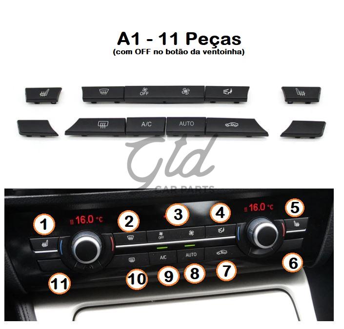 Conjunto de 11 botões Módulo Ar Condicionado BMW Série 5/6/7 X5 X6 F10 F16 2009-2020 - Image 2