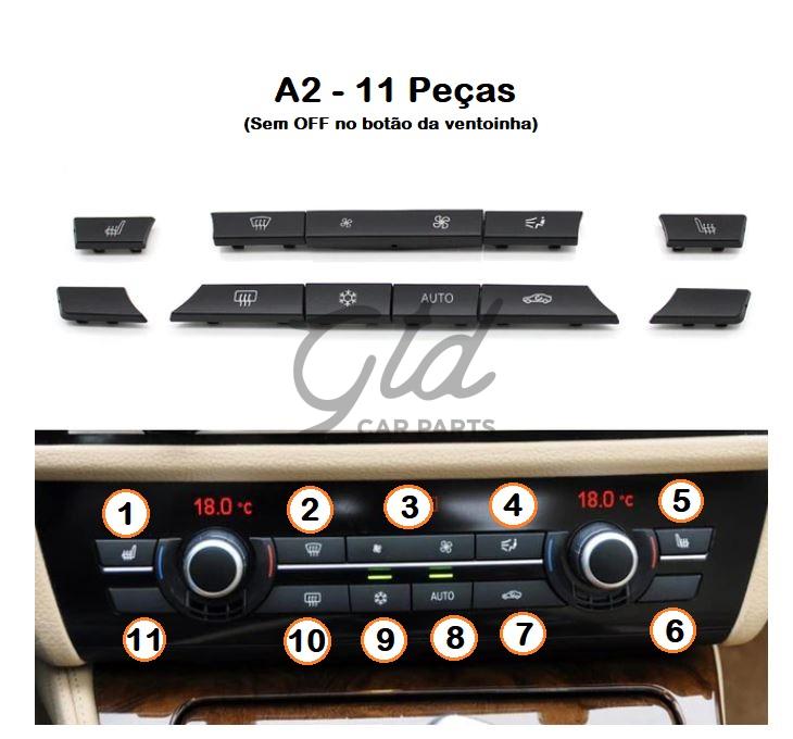 Conjunto de 11 botões Módulo Ar Condicionado BMW Série 5/6/7 X5 X6 F10 F16 2009-2020 - Image 5