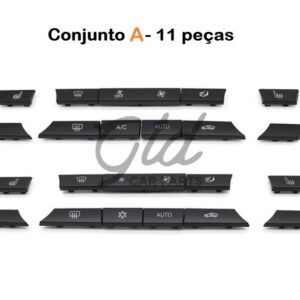 Conjunto de 11 botões Módulo Ar Condicionado BMW Série 5/6/7 X5 X6 F10 F16 2009-2020