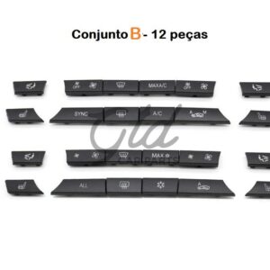 Conjunto de 12 botões Módulo Ar Condicionado BMW Série 5/6/7 X5 X6 F10 F16 2009-2020