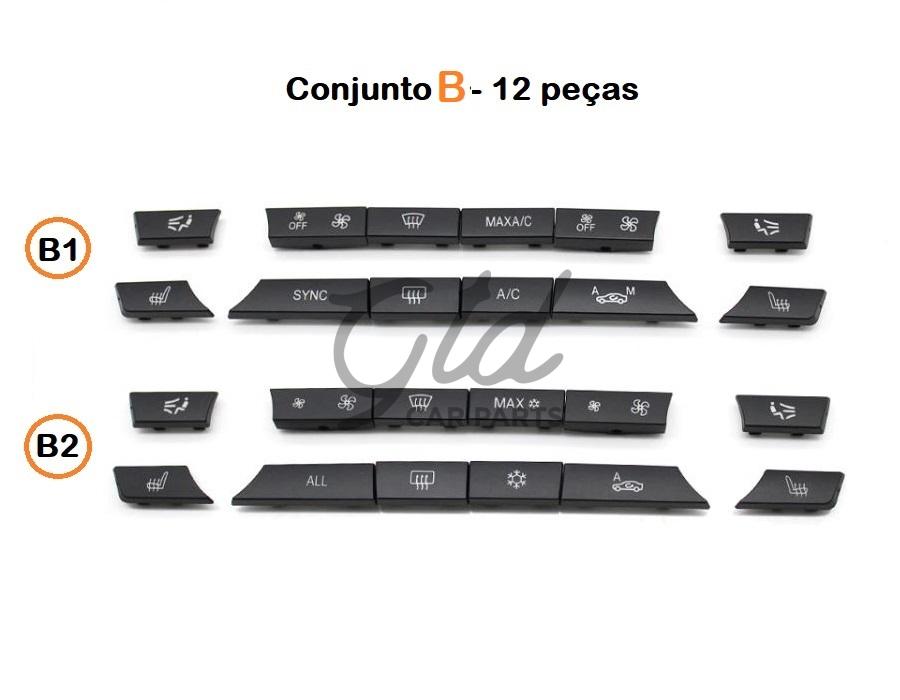 Conjunto de 12 botões Módulo Ar Condicionado BMW Série 5/6/7 X5 X6 F10 F16 2009-2020