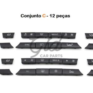 Pack 12 botões Módulo Ar Condicionado BMW Série 5/6/7 X5 X6 F10 F16 2009-2020