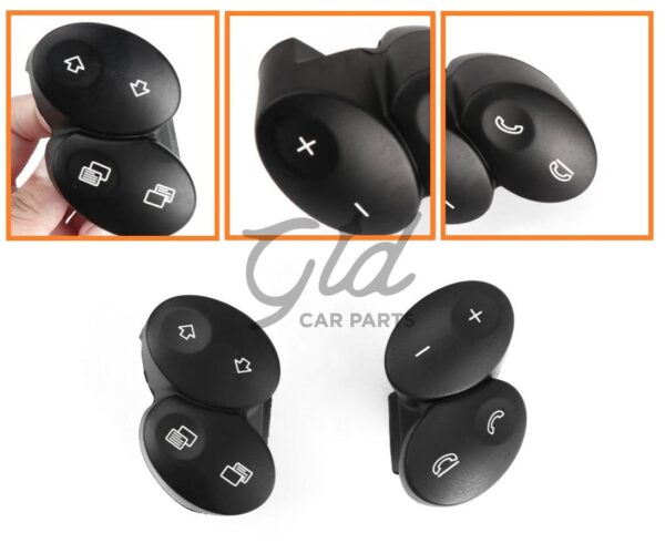 Botões Volante Cinza Escuro Mercedes-Benz Class C CLS CLK W211 W219 W209 2001-2011 - Image 2