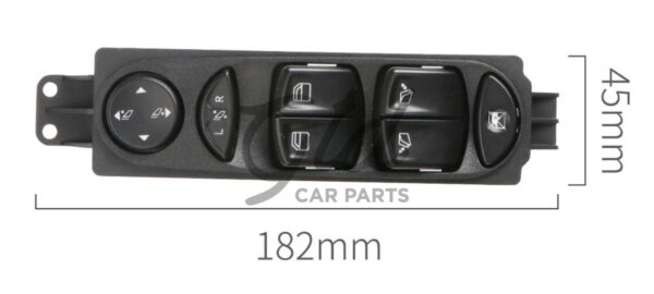 Comutador Vidros Condutor Preto Mercedes-Benz Vito Viano W649 W636 2010-2015 C/ Esp Rebatível - Image 2
