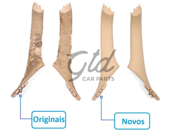 KIT Puxadores Champanhe BMW Série 5 F10 F11 F18 2010-2017 C/ Esp. Rebatível - Image 3
