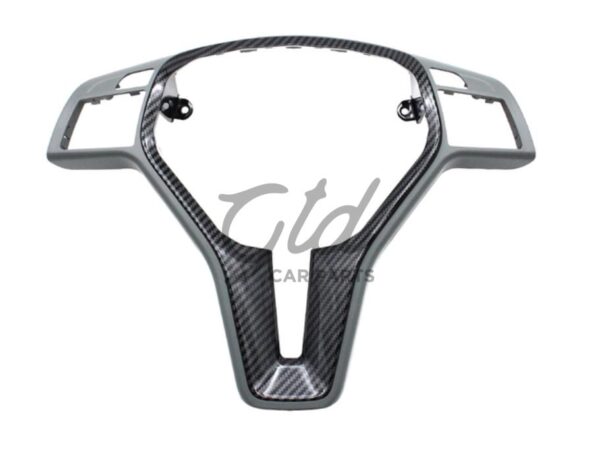 Moldura 25mm Volante Cinza Claro / Carbono Mercedes-Benz AMG Classe A B C E CLA GLA CLS W176 W246 W204 W212 2011-2019
