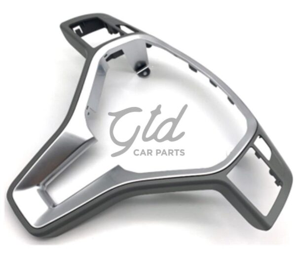 Moldura 35mm Volante Cinza/Cromada Mercedes-Benz AMG Classe A B C E CLA GLA CLS W176 W246 W204 W212 2011-2019