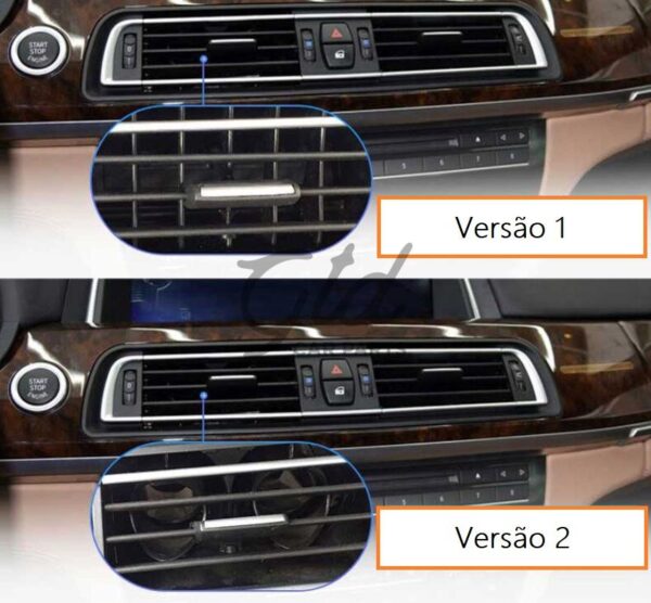 Grelha Ventilação Central Cromada BMW Série 7 F01 F02 2009-2016 Versão 2 - Image 4
