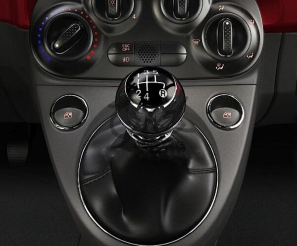 Moca Velocidades C/ Fole Preto FIAT 500 2012-2018 - Image 2