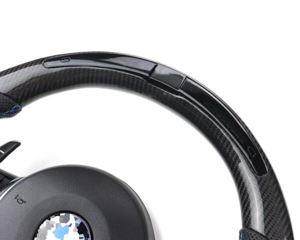 VOLANTE CARBONO C/ DISPLAY BMW SÉRIE 1 2 3 4 X1 X2 X3 X4 X5 X6 F20 F21 F31 F32 F34 F36 F15 F16 2012-2022 - Image 7