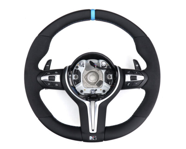 VOLANTE PACK M RISCA AZUL BMW SÉRIE 1 2 3 4 X1 X2 X3 X4 X5 X6 F20 F21 F31 F32 F34 F36 F15 F16 2012-2022