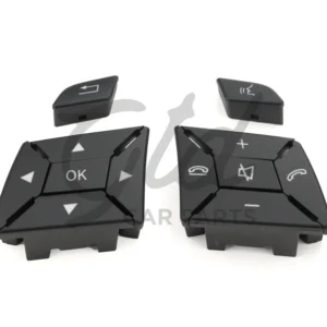 Botões Volante Pretos Mercedes-Benz Classe C E GLK CLA GLA B CLS SLK SLC W204 W207 W212 W117 W246 W172
