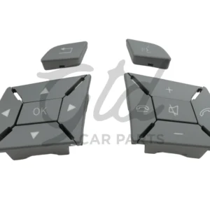 Botões Volante Cinza Mercedes-Benz Classe C E GLK CLA GLA B CLS SLK SLC W204 W207 W212 W117 W246 W172