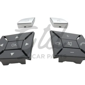 Botões Volante Cinza Escuro Mercedes-Benz Classe C E GLK CLA GLA B CLS SLK SLC W204 W207 W212 W117 W246 W172