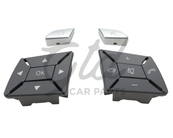 Botões Volante Cinza Escuro Mercedes-Benz Classe C E GLK CLA GLA B CLS SLK SLC W204 W207 W212 W117 W246 W172