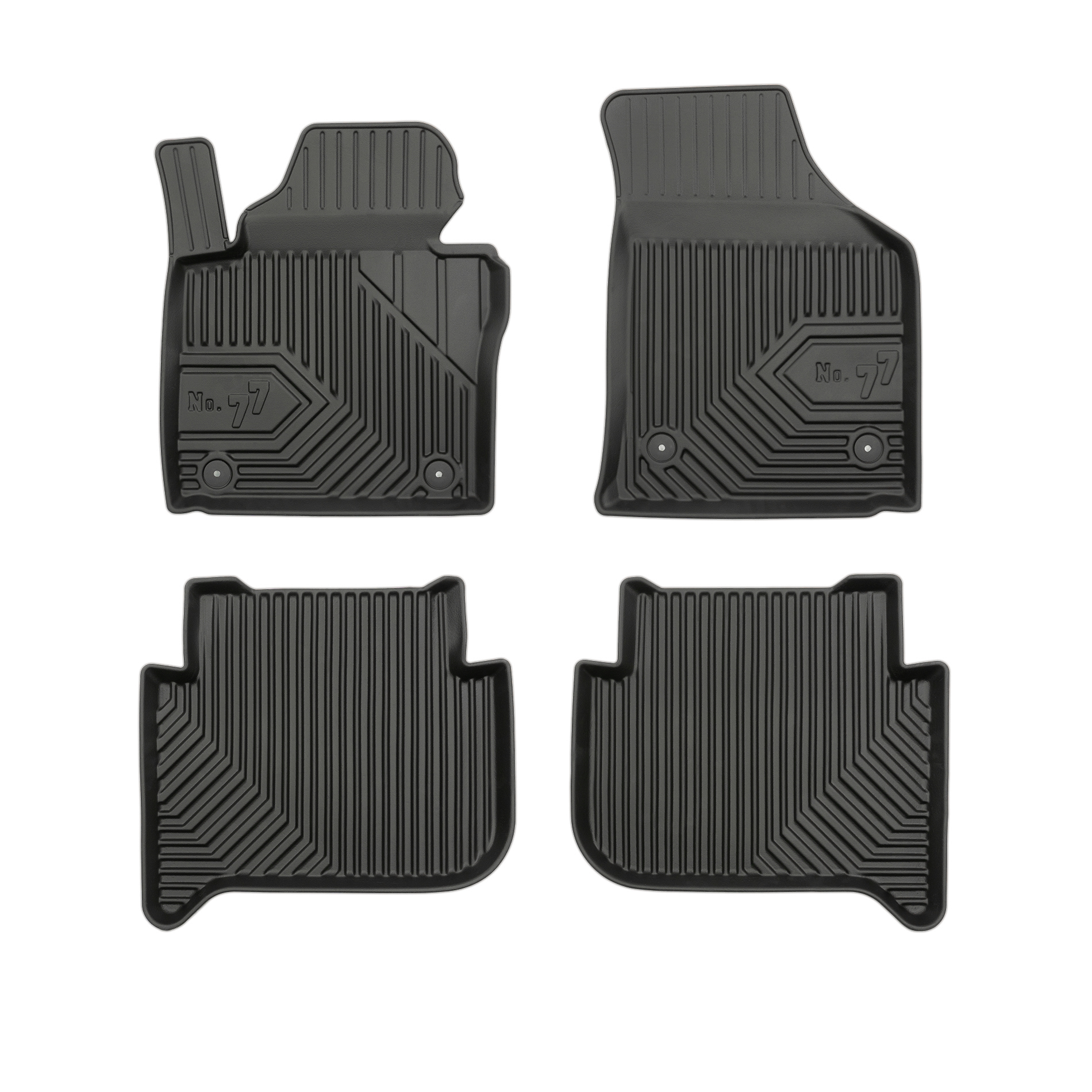 PACK 4 TAPETES BORRACHA NO.77 VOLKSWAGEN TOURAN I 2003-2010
