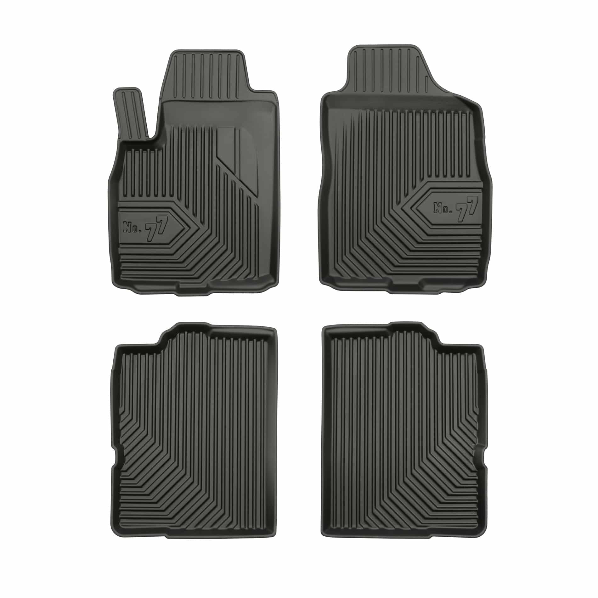 PACK 4 TAPETES BORRACHA NO.77 FIAT PANDA II 2003-2012