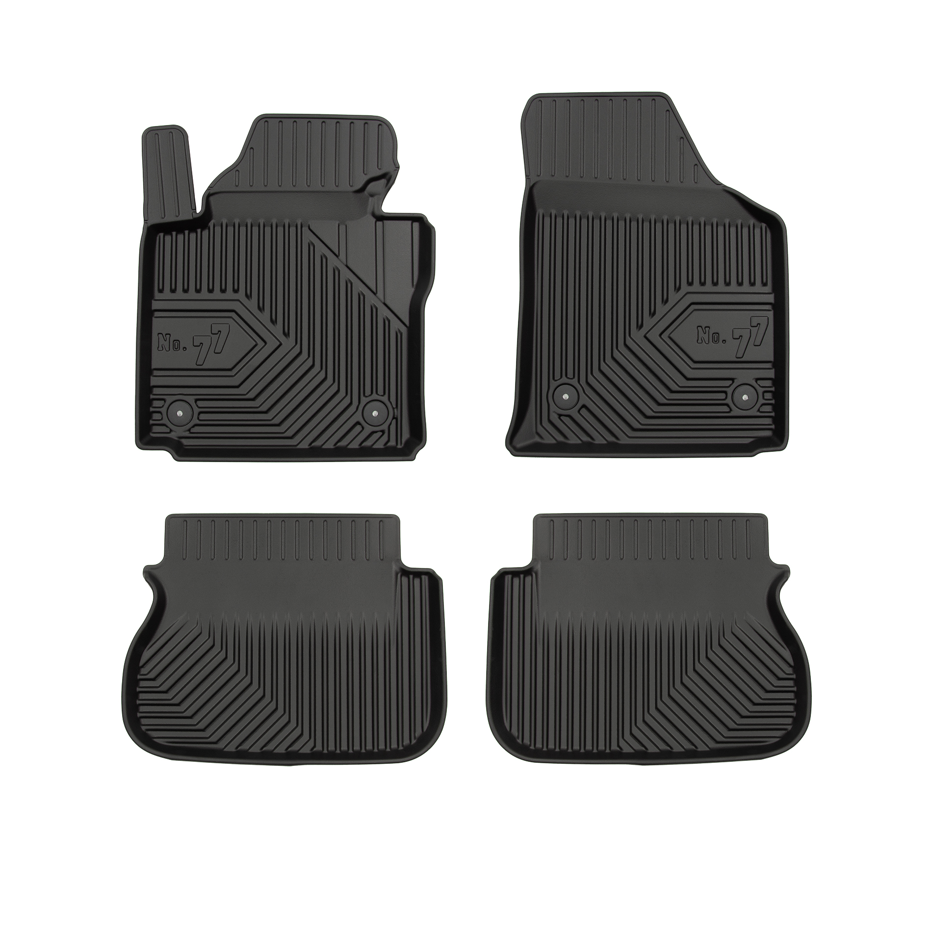 PACK 4 TAPETES BORRACHA NO.77 VOLKSWAGEN CADDY III 2003-2020