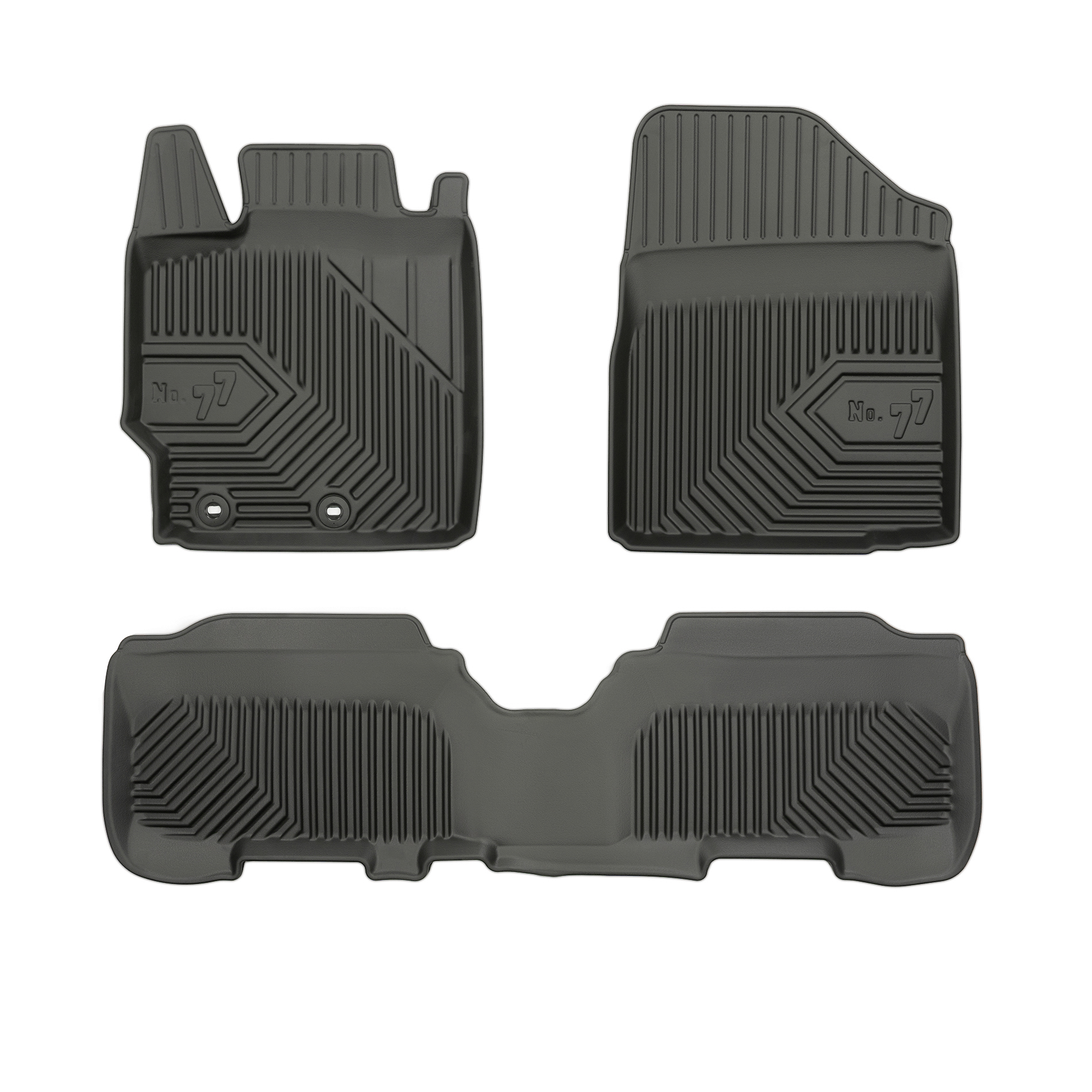 PACK 3 TAPETES BORRACHA NO.77 TOYOTA YARIS II 2005-2011
