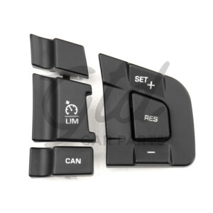 Conjunto de 5 Botões Pretos Direitos Volante Land Rover Discovery Jaguar XF XE F-PACE C-PACE