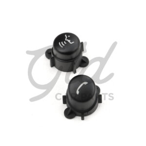Conjunto de 2 Botões Pretos Esquerdos Volante Mini Clubman Coupe Roadster Countryman Paceman R55 R56 R57 R60
